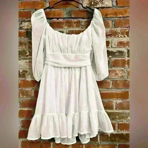 Lucy In The Sky Neia Ruffle Dress Size M - Picture 4 of 10